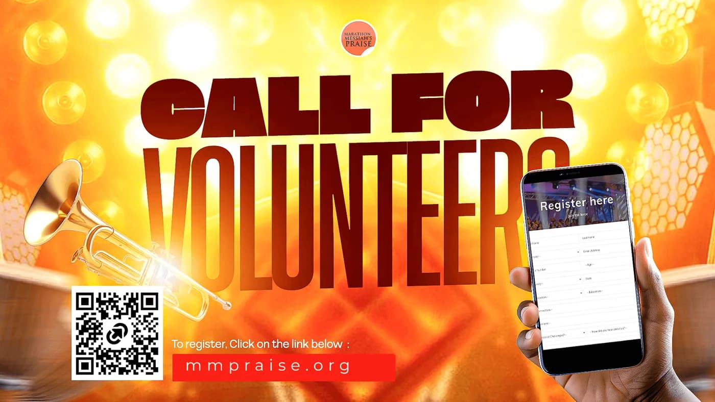 Call for volunteers for Marathon Messiah’s Praise